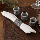 Concho Pattern Napkin Rings Set of 4 by Arthur Court Designs