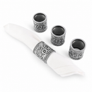 Concho Pattern Napkin Rings Set of 4 by Arthur Court Designs