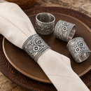 Concho Pattern Napkin Rings Set of 4 by Arthur Court Designs