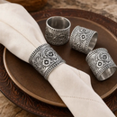 Concho Pattern Napkin Rings Set of 4 by Arthur Court Designs