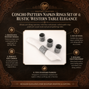 Concho Pattern Napkin Rings Set of 4 by Arthur Court Designs