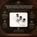 Concho Pattern Napkin Rings Set of 4 by Arthur Court Designs