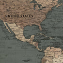 Personalized World Map Wall Art – Custom Framed Push Pin