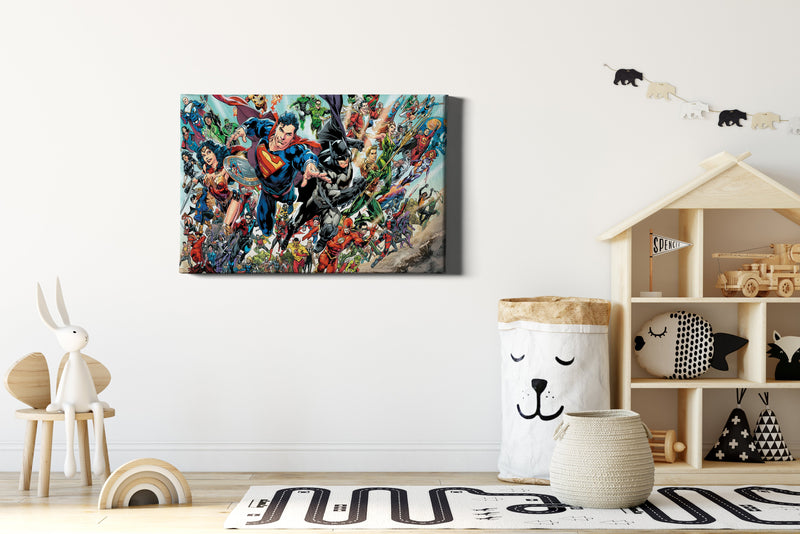 DC Superheroes  Universe Poster Comics Hand Made Posters Canvas Print Kids Gift Wall Art  Home Decor