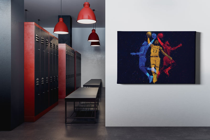 Lebron James Poster Lakers Cavaliers Heat Basketball Hand Made Poster Canvas Print Wall Art Home Decor