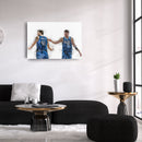 Luka Doncic & Dirk Nowitzki Canvas Art – Dallas Mavericks Wall Decor