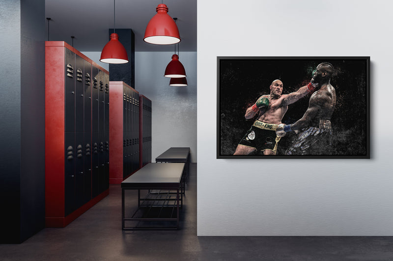 Tyson Fury Deontay Wilder Poster Boxing Hand Made Posters Canvas Print Wall Art Home Man Cave Gift Decor