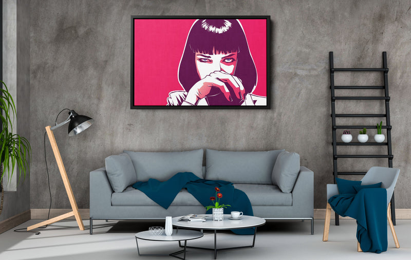 Pulp Fiction Uma Thurman Poster Movie Illustration Hand Made Posters Canvas Print Wall Art Home Decor