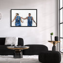 Luka Doncic & Dirk Nowitzki Canvas Art – Dallas Mavericks Wall Decor