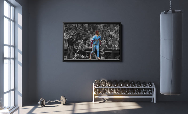 Bryce Harper walk-off Grand Slam Poster Philadelphia Phillies Baseball Hand Made Posters Canvas Print Wall Kids Art Man Cave Gift Home Decor