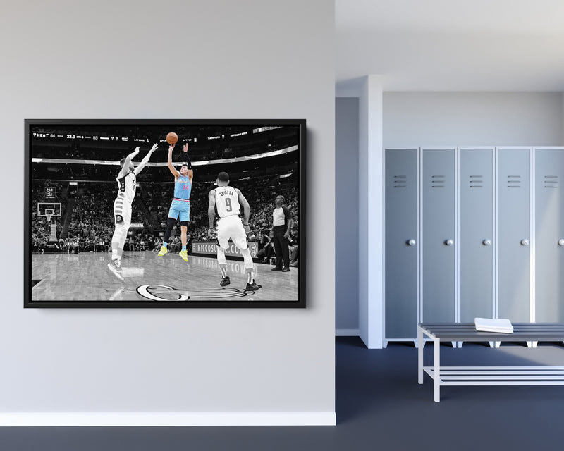 Tyler Herro Clutch vs Wizards Poster Miami Heat Basketball Hand Made Posters Canvas Print Kids Wall Art Home Man Cave Gift Decor