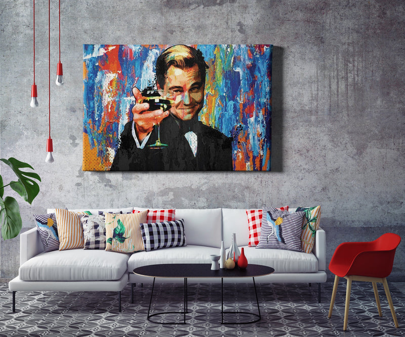 The Great Gatsby Poster Leonardo Di Caprio Movie Painting Hand Made Posters Canvas Print Wall Art Home Decor