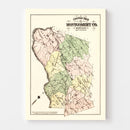 Vintage Map of Montgomery County, Washington DC 1879