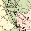 Vintage Map of Montgomery County, Washington DC 1879