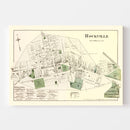 Vintage Map of Rockville, Maryland 1879