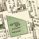Vintage Map of Rockville, Maryland 1879