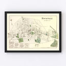 Vintage Map of Rockville, Maryland 1879