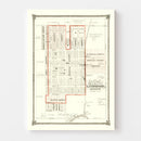 Vintage Map of Lindsborg, Kansas 1884
