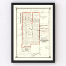 Vintage Map of Lindsborg, Kansas 1884