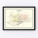 Vintage Map of Morrill, Kansas 1887