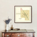 Vintage Map of Everest, Kansas 1887
