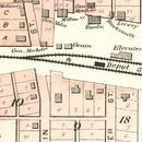 Vintage Map of Robinson, Kansas 1887