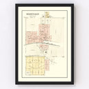 Vintage Map of Robinson, Kansas 1887