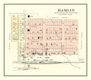 Vintage Map of Hamlin, Kansas 1887