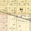 Vintage Map of Sabetha, Kansas 1887