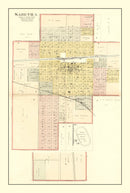 Vintage Map of Sabetha, Kansas 1887