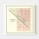 Vintage Map of Goffs, Kansas 1887