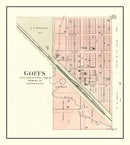 Vintage Map of Goffs, Kansas 1887