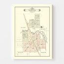 Vintage Map of Clio, Michigan 1889