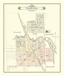 Vintage Map of Clio, Michigan 1889
