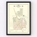 Vintage Map of Clio, Michigan 1889