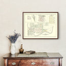 Vintage Map of Flushing, Michigan 1889