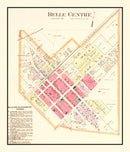 Vintage Map of Belle Centre, Ohio 1890