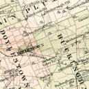 Vintage Map of Bucks County, Pennsylvania 1891