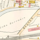 Vintage Map of Bristol, Pennsylvania 1891