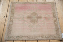 2x2.5 Vintage Distressed Oushak Square Rug Mat