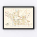 Vintage Map of Bristol, Pennsylvania 1891