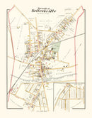 Vintage Map of Sellersville, Pennsylvania 1891