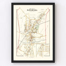 Vintage Map of Sellersville, Pennsylvania 1891