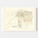 Vintage Map of Washington, Illinois 1891