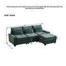 Modern Comfy L Shaped Sectional Sofa With Movable Ottoman by Unique Piece Furniture