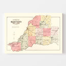 Vintage Map of Mason County, Illinois 1891