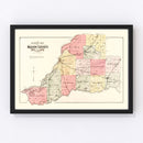 Vintage Map of Mason County, Illinois 1891