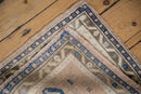 1.5x1.5 Vintage Distressed Oushak Square Rug Mat