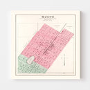Vintage Map of Manito, Illinois 1891