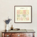 Vintage Map of Chickasaw County, Iowa 1892